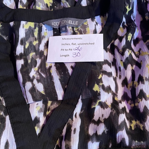 Addition Elle Black & Yellow Top Size 18 - Picture 4 of 6